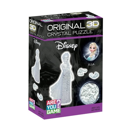 AreYouGame.com 32-Piece Disney Elsa 3D Crystal Puzzle