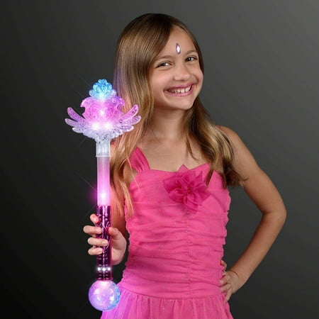 FlashingBlinkyLights Sparkling LED Fairy Wand with Winged Heart