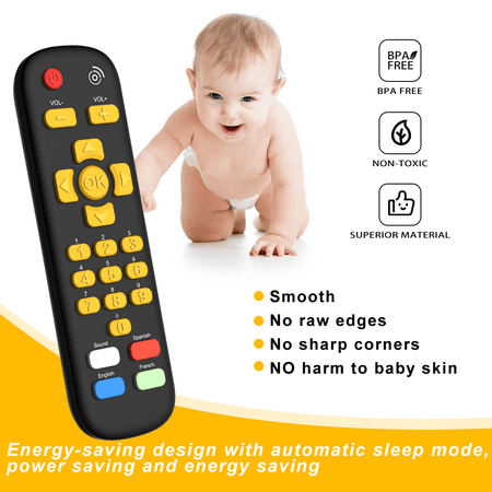 Baby Remote Control Toy with Light, Realistic Musical Toddler TV Remote Toy Early Education Learning Toy Remote Controller for Baby Preschool Infant Toddlers Boys Girls 6M+