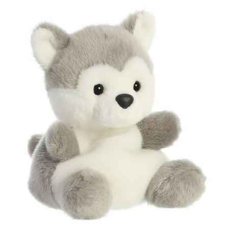 Aurora - Mini Gray Palm Pals - 5" Busky Husky - Adorable Stuffed Animal