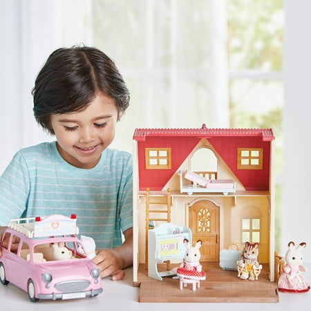 Calico Critters Village Doctor Starter Set, Dollhouse Playset with Figure, Furniture and Accessories