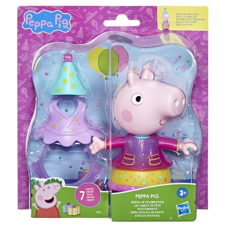 Peppa Pig Celebration Dress-Up 6” Fashion Doll, Preschool Toys, Christmas Gifts for Kids, Ages 3+