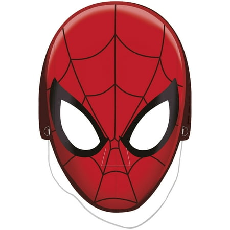 Spiderman Paper Party Masks, 8ct