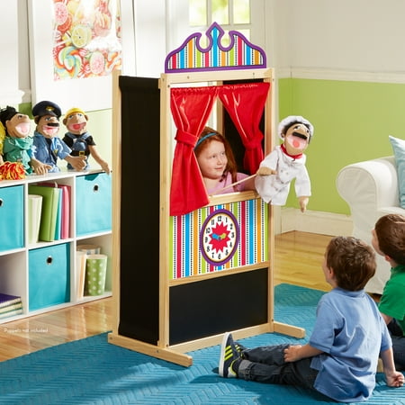 Melissa & Doug Deluxe Puppet Theater - Sturdy Wooden Construction