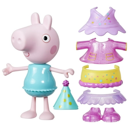 Peppa Pig Celebration Dress-Up 6” Fashion Doll, Preschool Toys, Christmas Gifts for Kids, Ages 3+