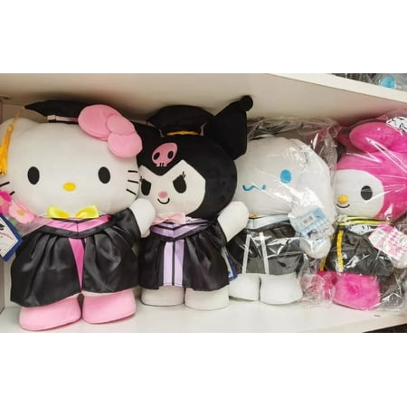 35cm Kawaii Sanrio Anime Hobby My Melody Kuromi Cinnamoroll Hello Kitty Graduation Large Plush Doll Sofa Pillow Christmas Gifts