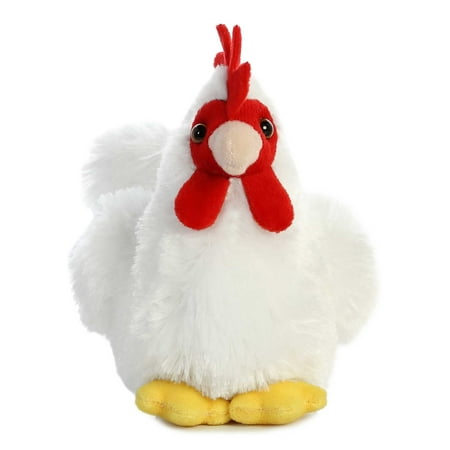 Aurora - Small White Mini Flopsie - 8" Chicken - Adorable Stuffed Animal