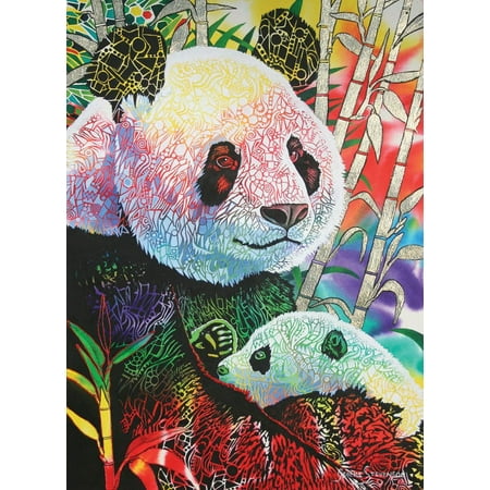 Anatolian Puzzle - Rainbow Panda - 1000 Piece Jigsaw Puzzle #1099, Multicolor