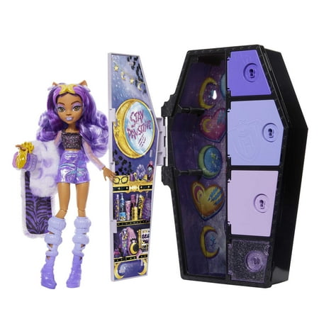 Monster High Doll, Clawdeen Wolf, Skulltimate Secrets: Fearidescent Series, Multicolor