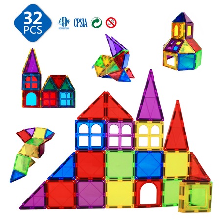 Magblock Building Toys, Colorful Preschool Educational Stem Construction Toys for Kids 3 4 5 6 Years Old