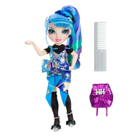 Rainbow Jr High Special Edition Holly De’Vious, 9" Blue and Green Posable Fashion Doll, Accessories, Soft Backpack. Toy Gift Kids Ages 4-12