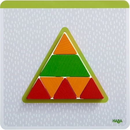 HABA Colorful Shapes Beginner Tangrams Pattern Blocks Wooden Arranging Game