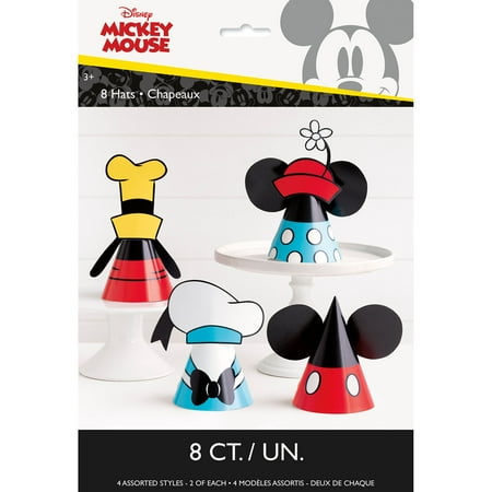 Disney Mickey Mouse Party Hats - 8 ct