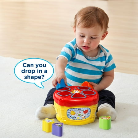 VTech Sort and Discover Drum Toy Musical Instruments with Accessories Included, Baby and Toddler Toys