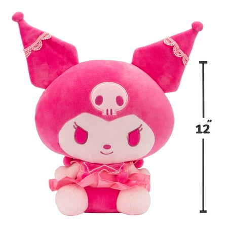 12 inch Pink Monochorme Kuromi Childs Plush Toy