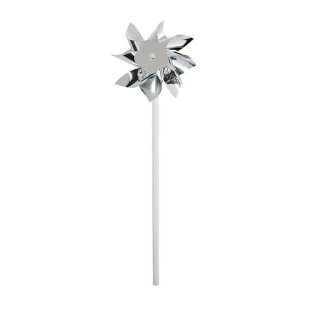 Silver Plastic Pinwheels (3Dz) - Party Favors - 36 Pieces