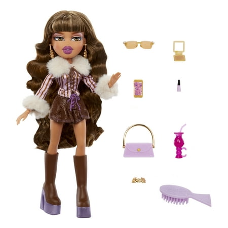 Alwayz Bratz Yasmin Fashion Doll with 10 Accessories and Poster, Multicolor