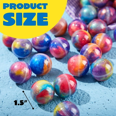 SYNCFUN 24 Pcs Galaxy Slime Ball Party Favors, Stretchy, Non-Sticky and Safe for Girls and Boys, Classroom Reward, Easter Basket Stuffers, Birthday Party Supplies