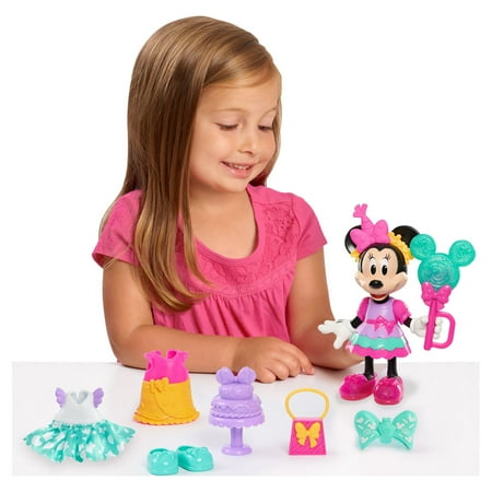 Minnie Mouse Fabulous Fashion 14-piece Sweet Party Doll and Accessories, Kids Toys for Ages 3 up