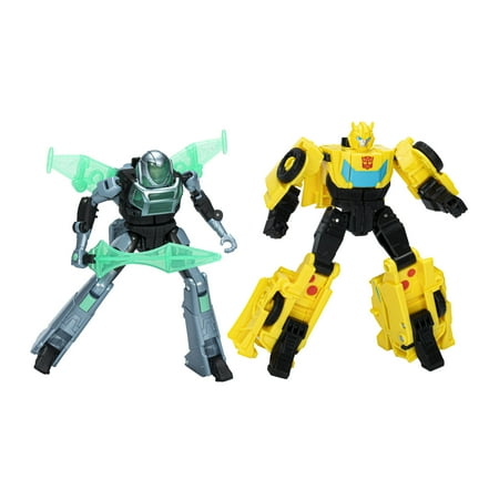 Transformers EarthSpark Cyber-Combiner Bumblebee & Mo Malto Action Figures, Robot Toys, Christmas Gifts for Boys & Girls, 6+