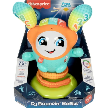 Fisher-Price DJ Bouncin’ Beats Electronic Baby & Toddler Learning Toy With Bouncing Action