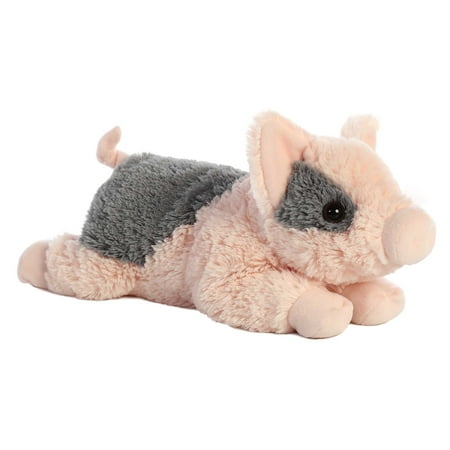 Aurora - Medium Pink Flopsie - 12" Tidbit Mini Pig - Adorable Stuffed Animal