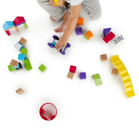 Baby Einstein Curious Creator Kit Wooden Blocks Discovery 40 Piece Toy Set, Ages 12 months +