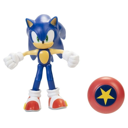 Sonic the Hedgehog 4'' Articulated Figure with Star Spring Accessory Toy