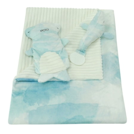 Animal Adventure® | Little Daydreamers™ | Watercolor Cove Collection | 3-Piece Baby Gift SetWatercolor Print Blanket