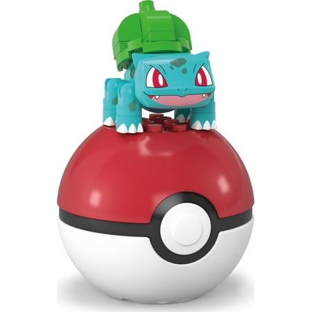 MEGA Pokemon Building Toy Kit Bulbasaur (30 Pieces) with 1 Action Figure and Ball for Kids