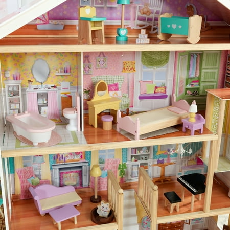 KidKraft Grand View Mansion Wooden Dollhouse with 34 Accessories, Ages 3 and up