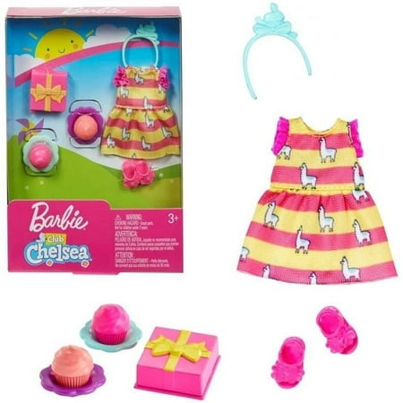 Barbie Club Chelsea Birthday Doll Accessories Pack Llama Dress GHV61 Mattel