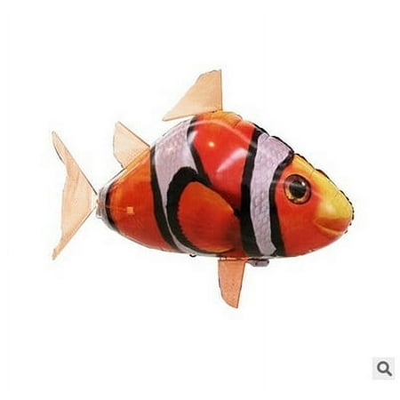 Remote Control Flying Air Shark Toy RC Radio Inflatable Clown Fish Balloons Gift