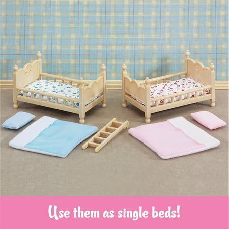 Calico Critters Stack and Play Beds, Dollhouse Furniture Set