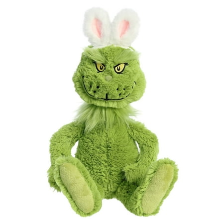 Aurora 15995 14 in. Whimsical Dr. Seuss Bunny Grinch Magical Storytelling Literary Inspiration Stuffed Animal Plush Toy, Green