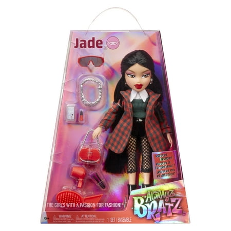 Alwayz Bratz Jade Fashion Doll with 10 Accessories and Poster, Multicolor