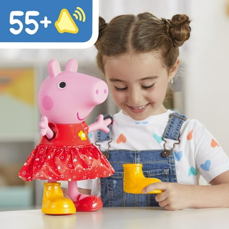 Peppa Pig Toys Peppa’s Muddy Puddles Party Doll, Musical Toys for Girls and Boys Ages 3+