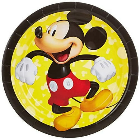 Mickey Mouse Forever Round Paper Plates - 7" | Multicolor | Pack of 8