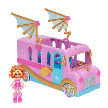 Royale High Bus & Glam Closet - (1) Exclusive Doll, On-the-Go Glam Closet, Moveable Wings, Working Wheels and Room for 4 Friends