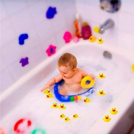 50 Count Mini Rubber Duck Floating Ducky for Baby Bath Toy, Bathtub, Bath, Kids Birthday Party