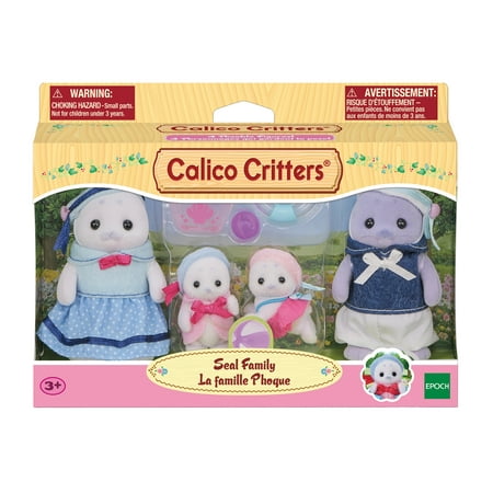 Calico Critters Seal Family, Set of 4 Collectible Doll Figures