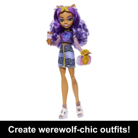 Monster High Doll, Clawdeen Wolf, Skulltimate Secrets: Fearidescent Series, Multicolor