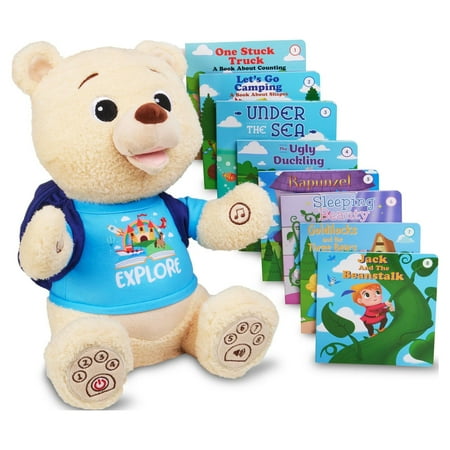 Spark Create Imagine Interactive Learning Bear, Recites 8 Stories, Sings 6 Songs, Baby and Toddler Toys