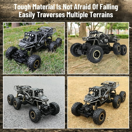 Wisairt 1:12 Large RC Cars with 6 Wheels,4WD Large Remote Control Monster Truck 2.4 GHz Alloy RC Cars for Kids Adults Aged 6 + Birthday Christmas Gifts