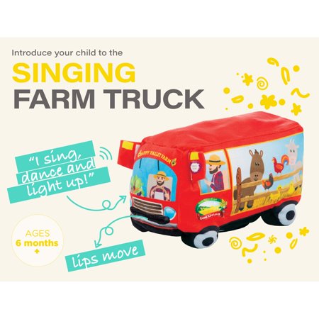 Gift for 1 Year Old Educational Plush Farm Soft Car With Singing Sounds, Lights and Motion Plushie Play Set-Great Baby Shower Gift for Newborn