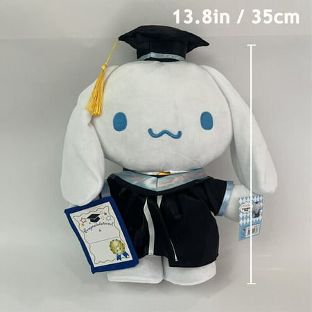 13.8 inch Cinnamoroll Ph.D Plush Doll Graduation Ceremony Collection Friend Graduation Gift New - 35cm