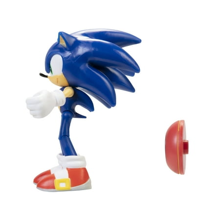 Sonic the Hedgehog 4'' Articulated Figure with Star Spring Accessory Toy