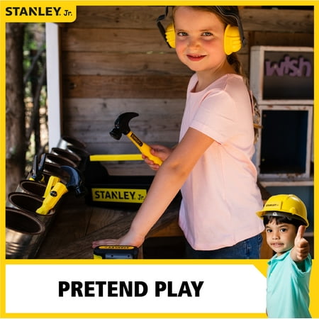 3 Piece Pretend Play Toolset Including Helmet, Hammer and Safety Googles for Kids