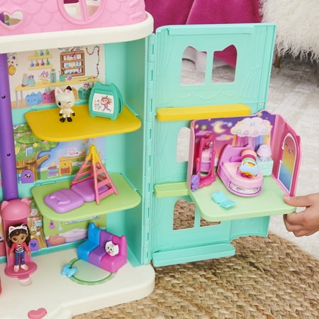 Gabby’s Dollhouse, Sweet Dreams Bedroom with Pillow Cat Figure and 3 Accessories, 3 Furniture and 2 Deliveries, Kids Toys for Ages 3 and up