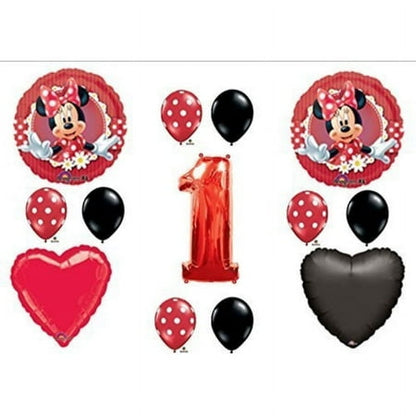 Mad iout Minnie Mouse 1st First Birthday Party Balloons Decorations Supplies